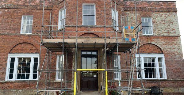 Construction work being done to the front of South Ormsby Estate