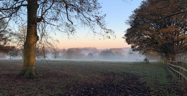 Misty image of the wolds in Autumn