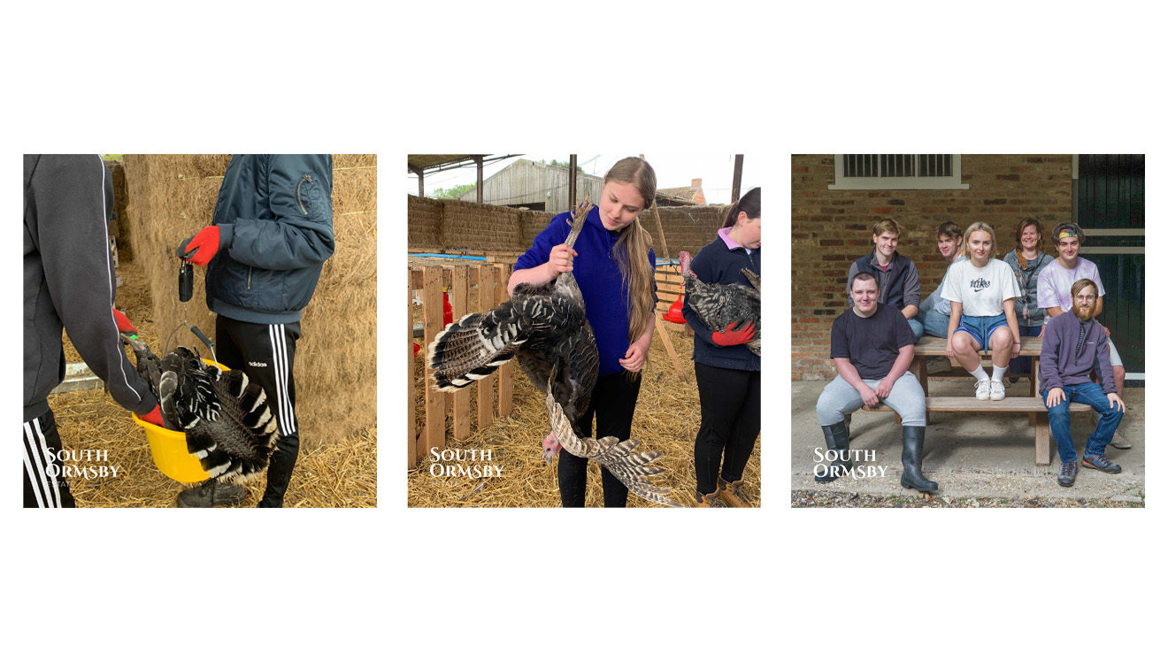 weighing turkeys & Kickstart team photo